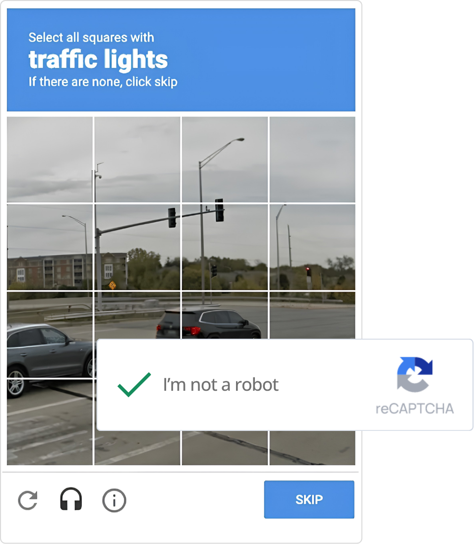 Desafio visual do reCAPTCHA do Google resolvido automaticamente