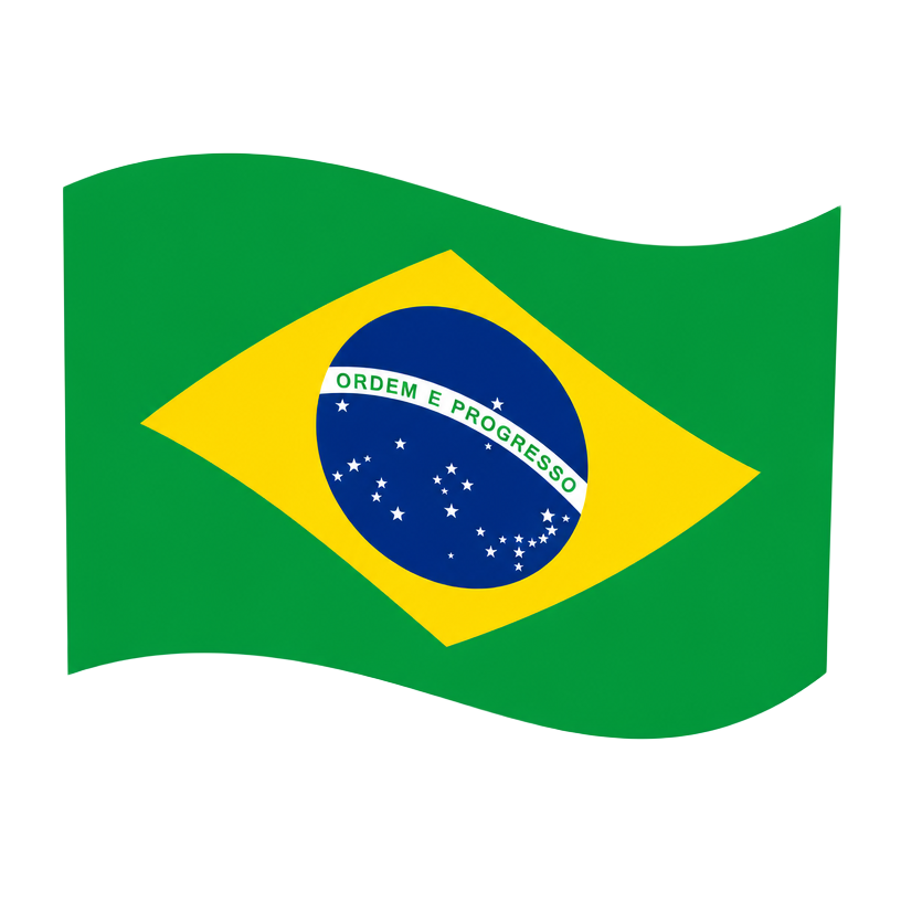 Bandeira do Brasil tremulando